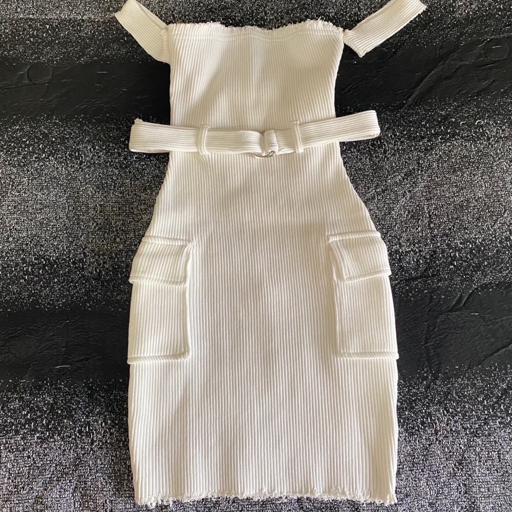 Fashion nova, dress, white, medium 🔥